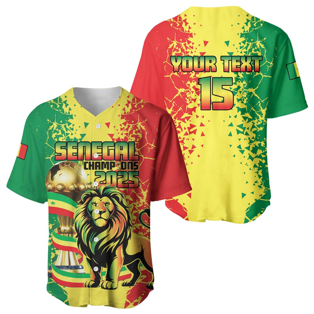 Custom Senegal Football Baseball Jersey We Are the Champions