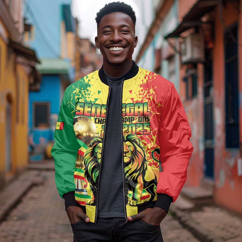 Custom Senegal Football Bomber Jacket We Are the Champions