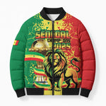Custom Senegal Football Bomber Puffer Jacket We Are the Champions