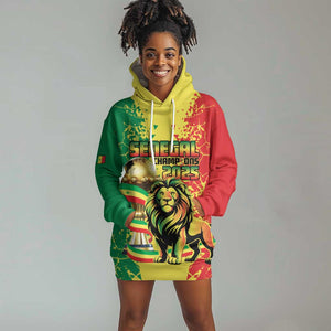 Custom Senegal Football Hoodie Dress We Are the Champions