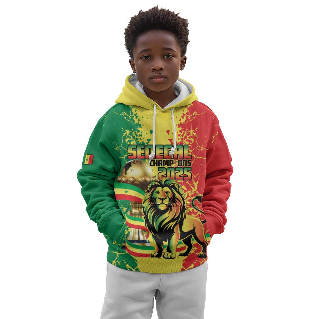 Custom Senegal Football Kid Hoodie We Are the Champions