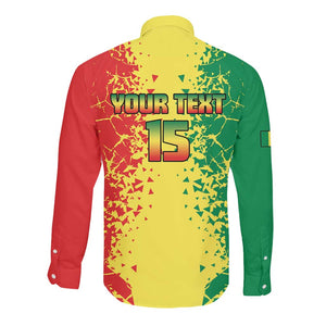 Custom Senegal Football Long Sleeve Button Shirt We Are the Champions