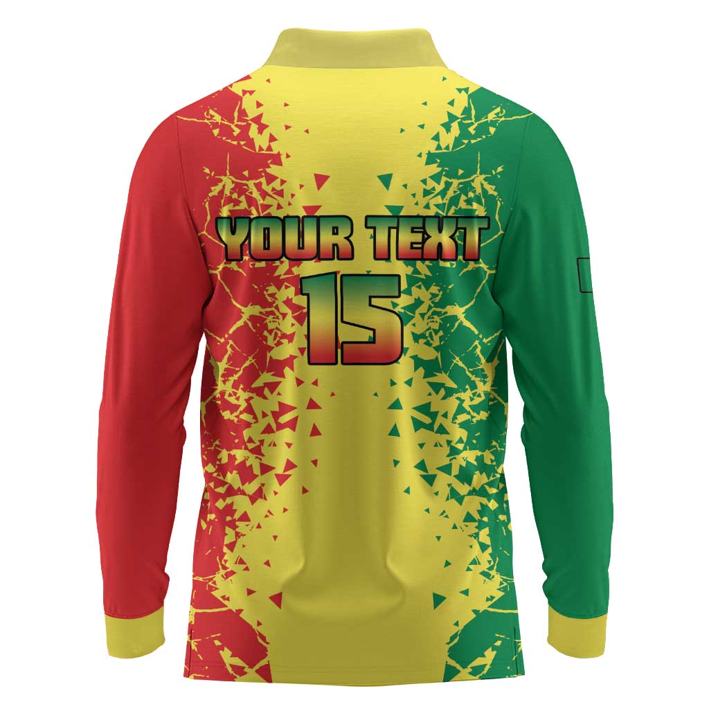 Custom Senegal Football Long Sleeve Polo Shirt We Are the Champions