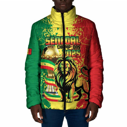 Custom Senegal Football Padded Jacket We Are the Champions