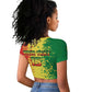 Custom Senegal Football Raglan Cropped T shirt We Are the Champions
