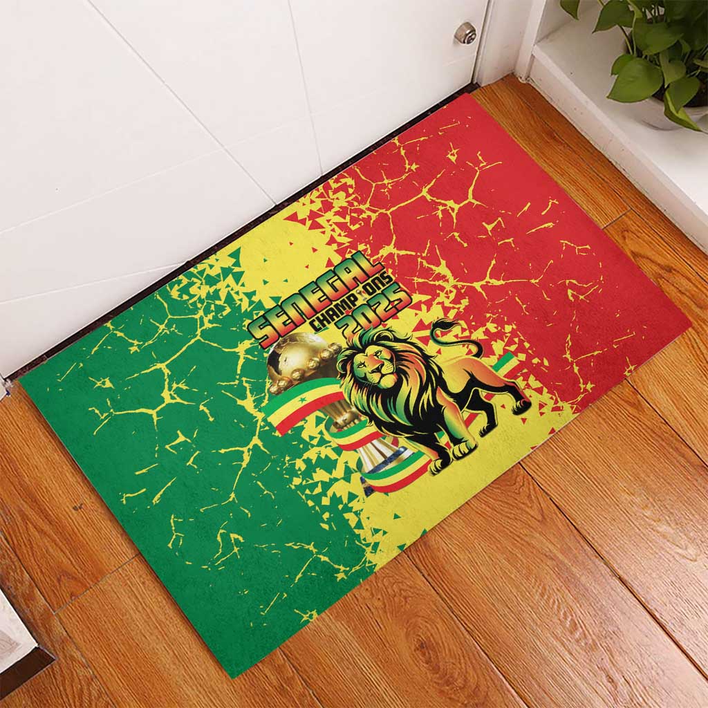 Senegal Football Rubber Doormat We Are the Champions