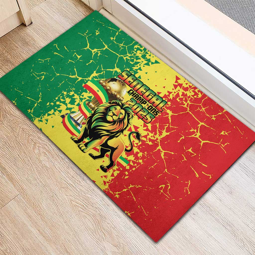 Senegal Football Rubber Doormat We Are the Champions