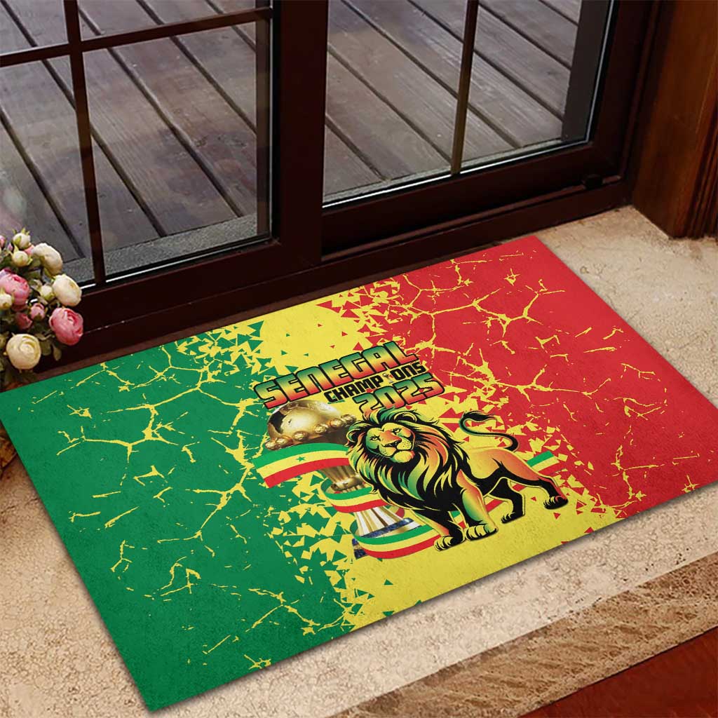 Senegal Football Rubber Doormat We Are the Champions