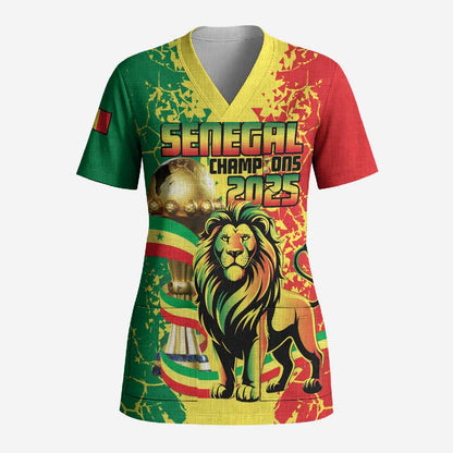 Custom Senegal Football Scrub Top We Are the Champions