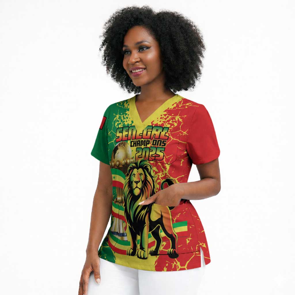 Custom Senegal Football Scrub Top We Are the Champions