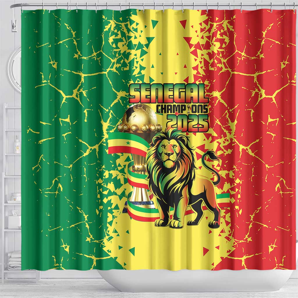 Senegal Football Shower Curtain We Are the Champions