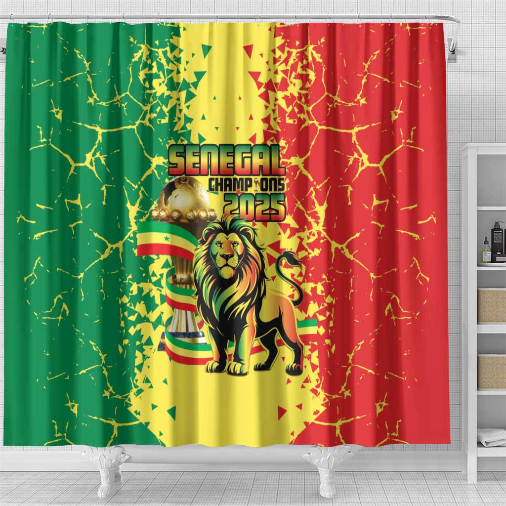 Senegal Football Shower Curtain We Are the Champions