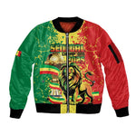 Custom Senegal Football Sleeve Zip Bomber Jacket We Are the Champions