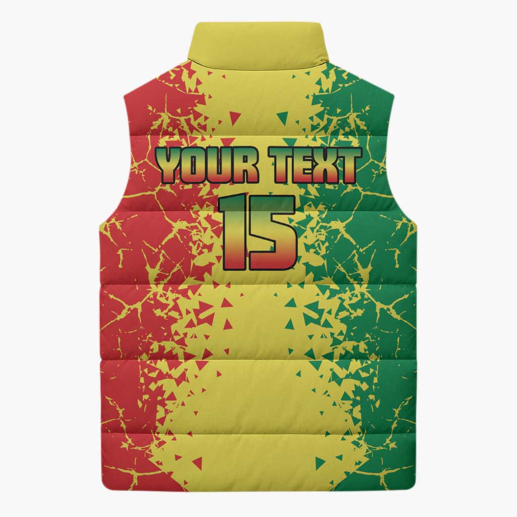 Custom Senegal Football Sleeveless Puffer Jacket We Are the Champions