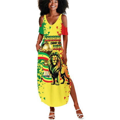 Custom Senegal Football Summer Maxi Dress We Are the Champions