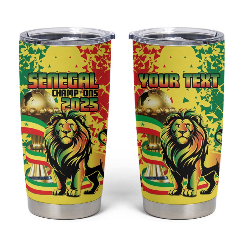 Custom Senegal Football Tumbler Cup We Are the Champions
