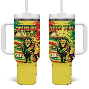 Custom Senegal Football Tumbler With Handle We Are the Champions