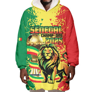 Custom Senegal Football Wearable Blanket Hoodie We Are the Champions