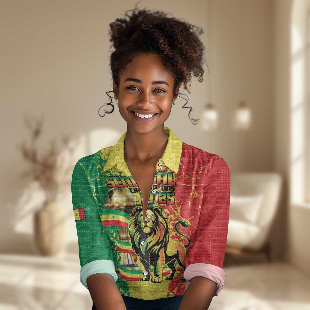 Custom Senegal Football Women Casual Shirt We Are the Champions