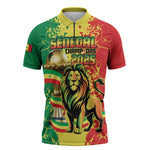 Custom Senegal Football Zipper Polo Shirt We Are the Champions