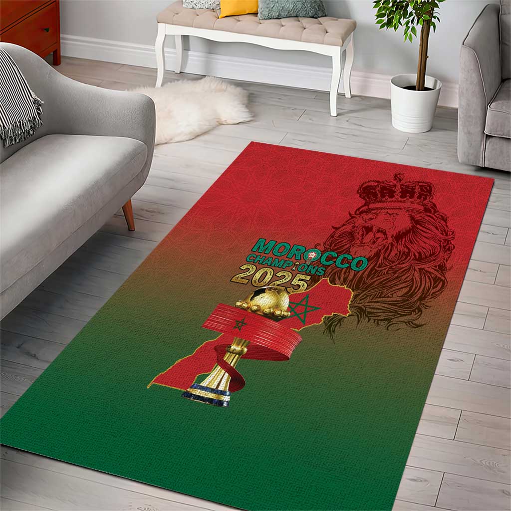Morocco Football Area Rug 2025 Victory Is Ours
