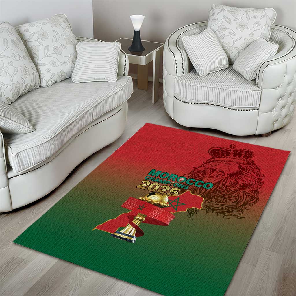 Morocco Football Area Rug 2025 Victory Is Ours