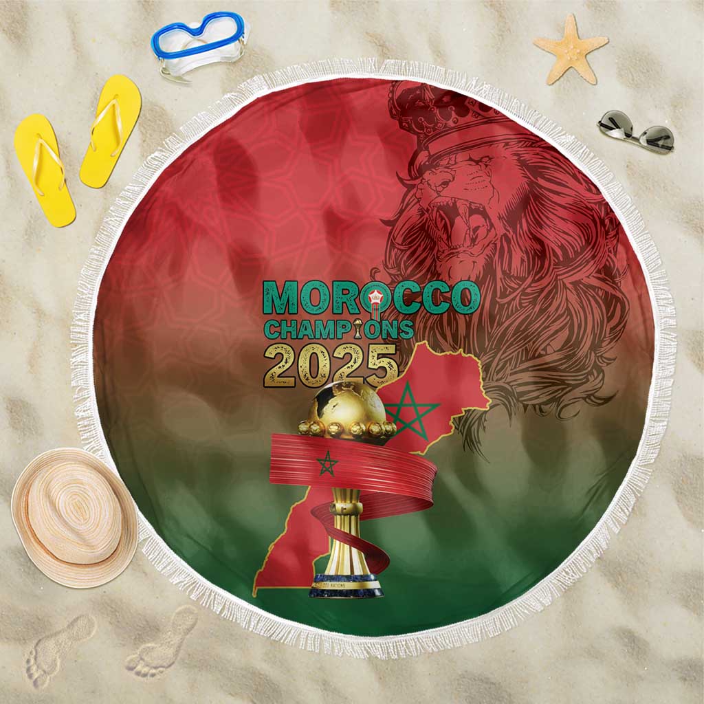 Morocco Football Beach Blanket 2025 Victory Is Ours