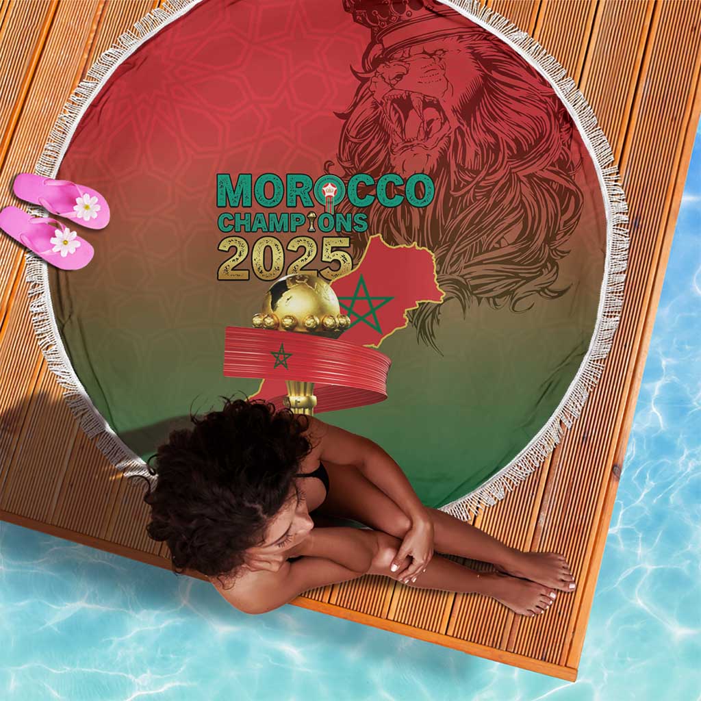 Morocco Football Beach Blanket 2025 Victory Is Ours
