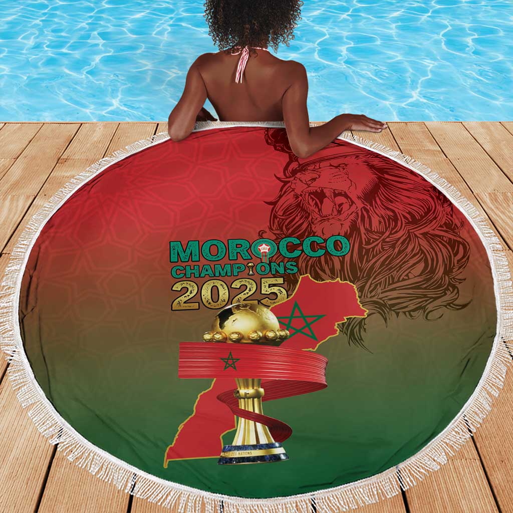 Morocco Football Beach Blanket 2025 Victory Is Ours