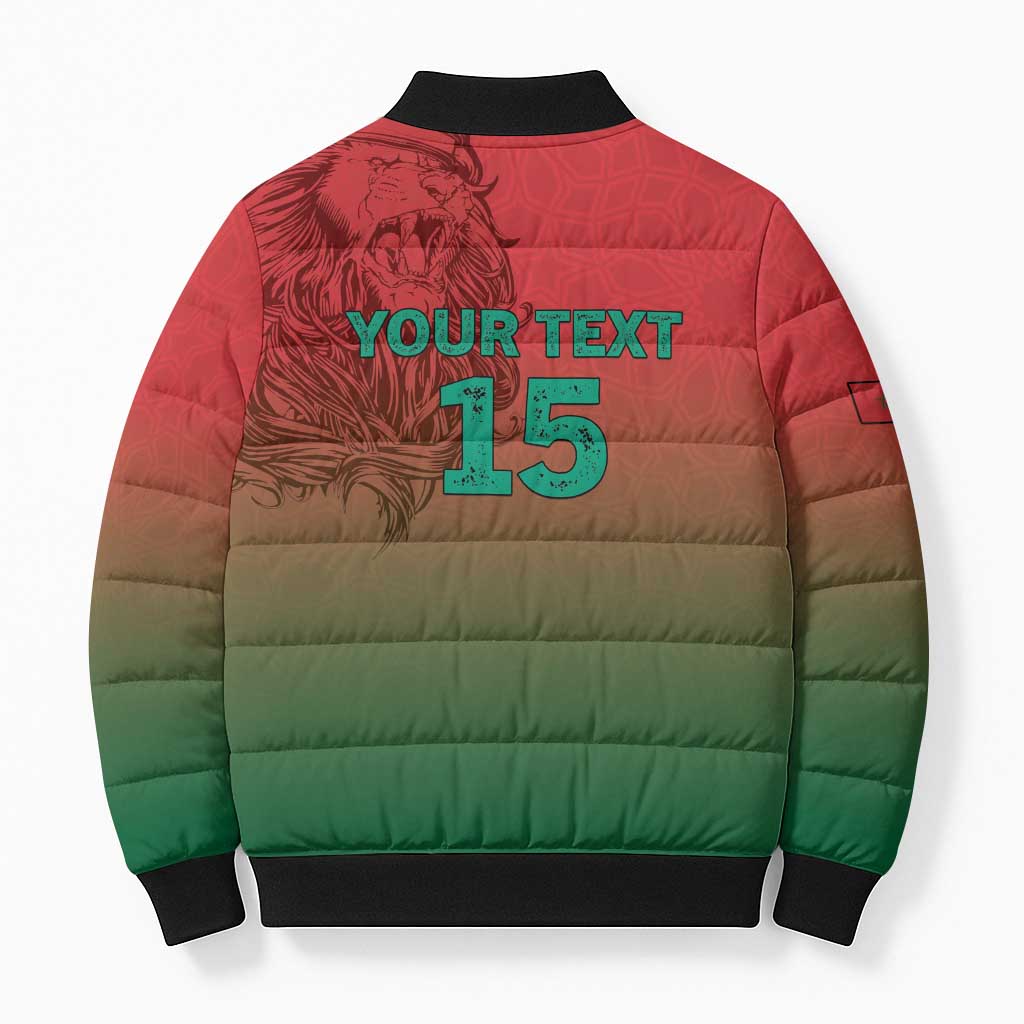 Custom Morocco Football Bomber Puffer Jacket 2025 Victory Is Ours