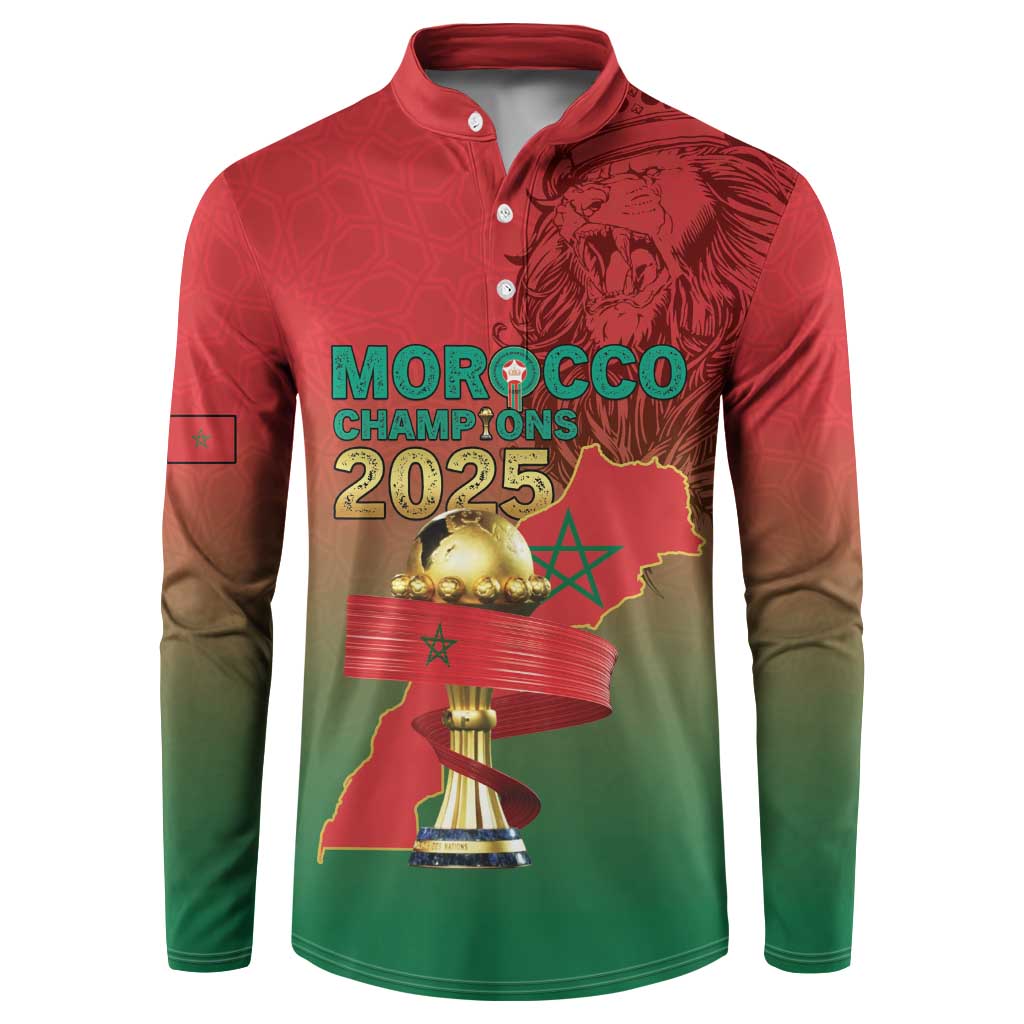 Custom Morocco Football Button Sweatshirt 2026 Victory Is Ours