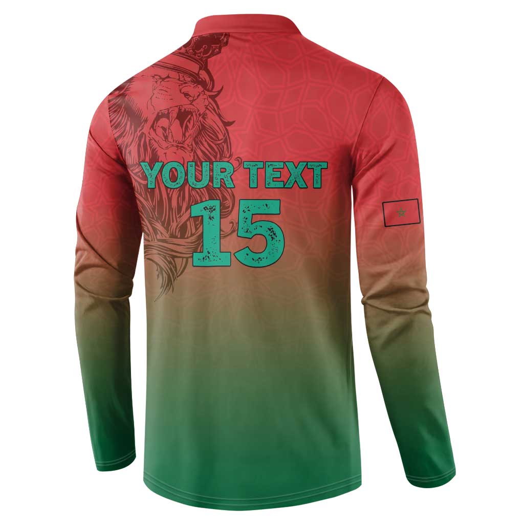 Custom Morocco Football Button Sweatshirt 2026 Victory Is Ours