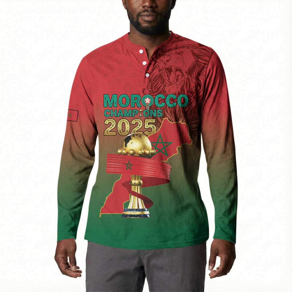 Custom Morocco Football Button Sweatshirt 2026 Victory Is Ours