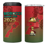 Morocco Football 4 in 1 Can Cooler Tumbler 2025 Victory Is Ours