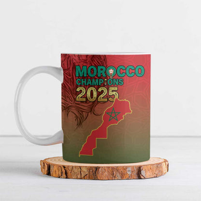 Morocco Football Ceramic Mug 2025 Victory Is Ours