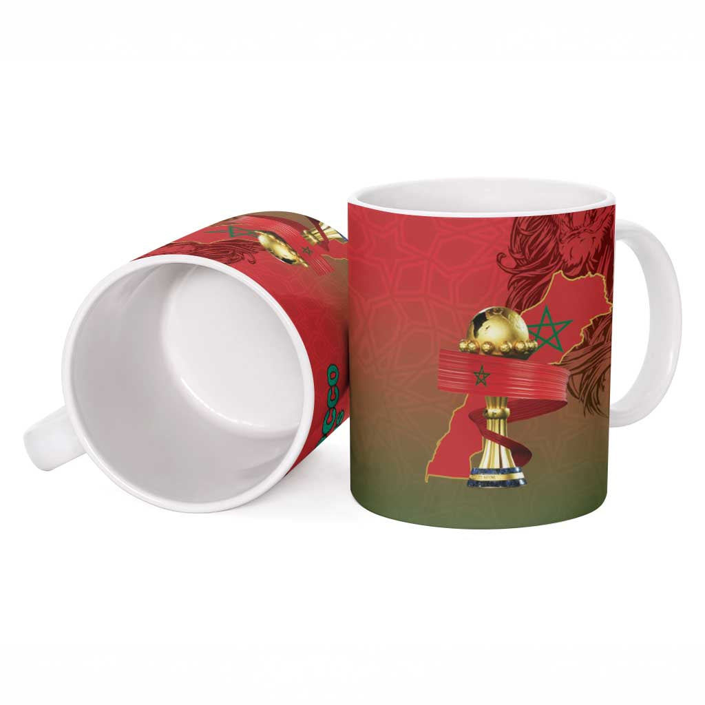 Morocco Football Ceramic Mug 2025 Victory Is Ours