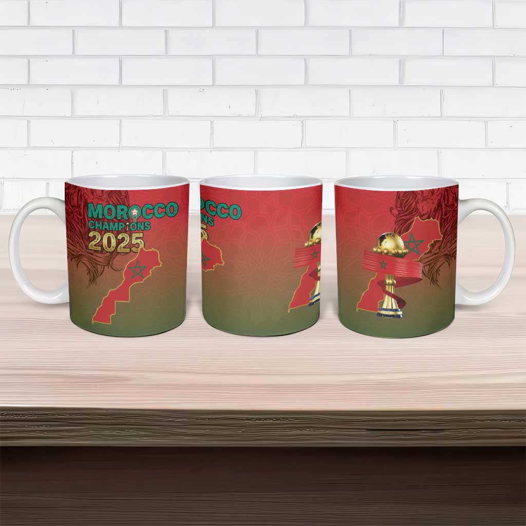 Morocco Football Ceramic Mug 2025 Victory Is Ours