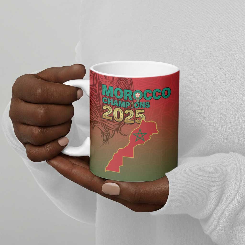 Morocco Football Ceramic Mug 2025 Victory Is Ours