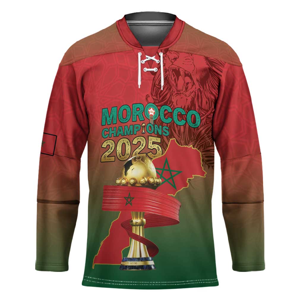 Custom Morocco Football Hockey Jersey 2025 Victory Is Ours
