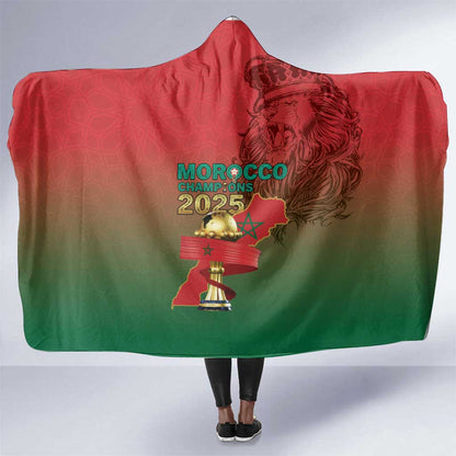 Morocco Football Hooded Blanket 2025 Victory Is Ours