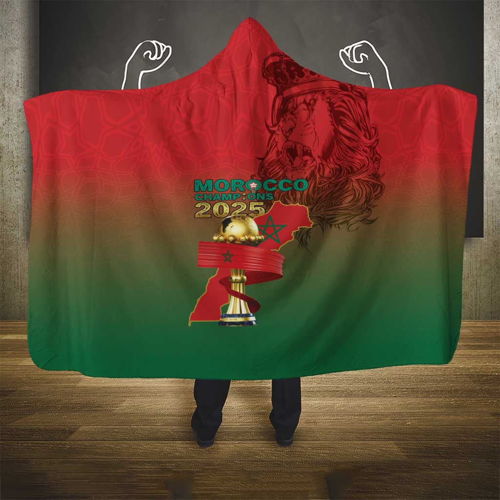 Morocco Football Hooded Blanket 2025 Victory Is Ours