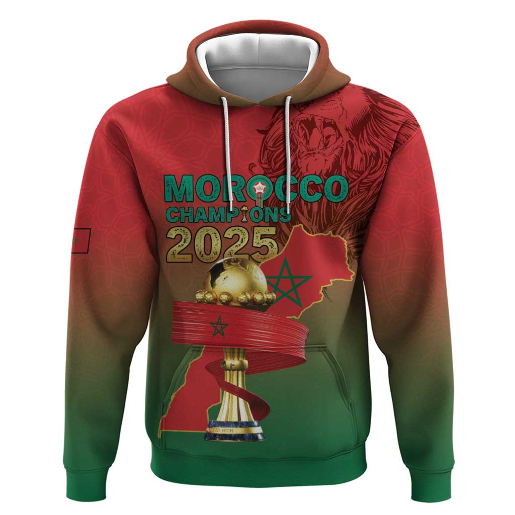 Custom Morocco Football Hoodie 2025 Victory Is Ours