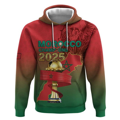 Custom Morocco Football Hoodie 2025 Victory Is Ours