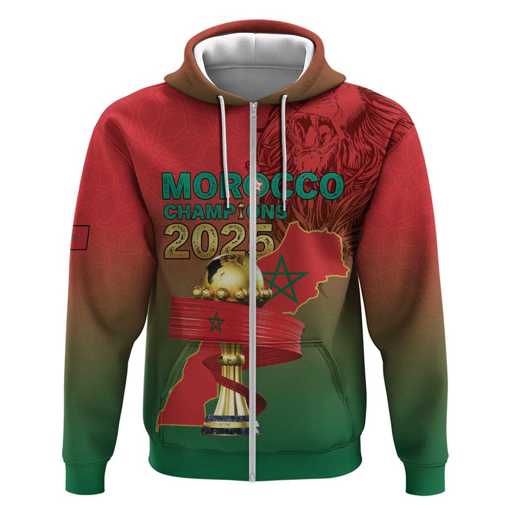 Custom Morocco Football Hoodie 2025 Victory Is Ours