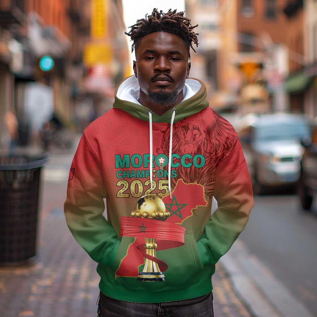 Custom Morocco Football Hoodie 2025 Victory Is Ours