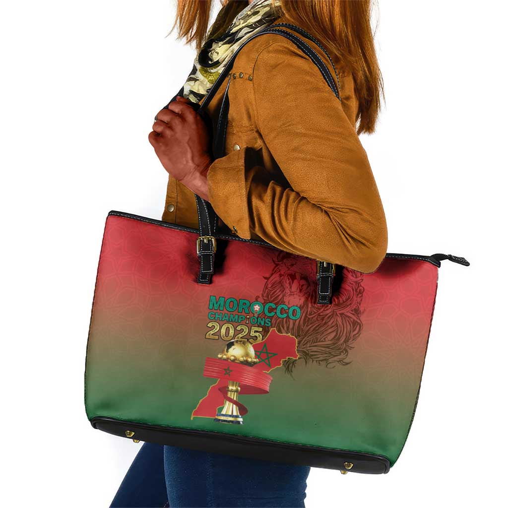 Morocco Football Leather Tote Bag 2025 Victory Is Ours