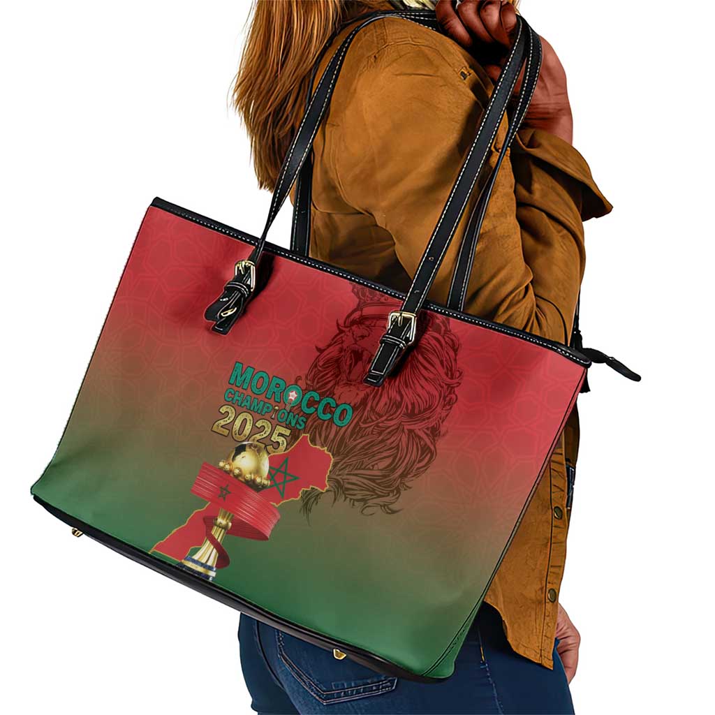 Morocco Football Leather Tote Bag 2025 Victory Is Ours