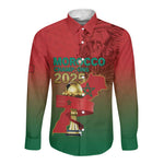 Custom Morocco Football Long Sleeve Button Shirt 2025 Victory Is Ours