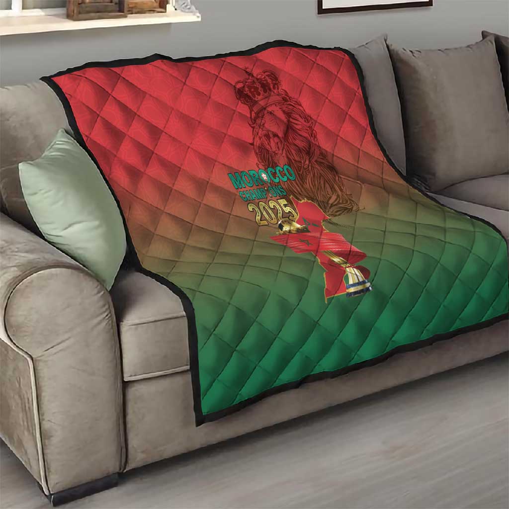 Morocco Football Quilt 2025 Victory Is Ours
