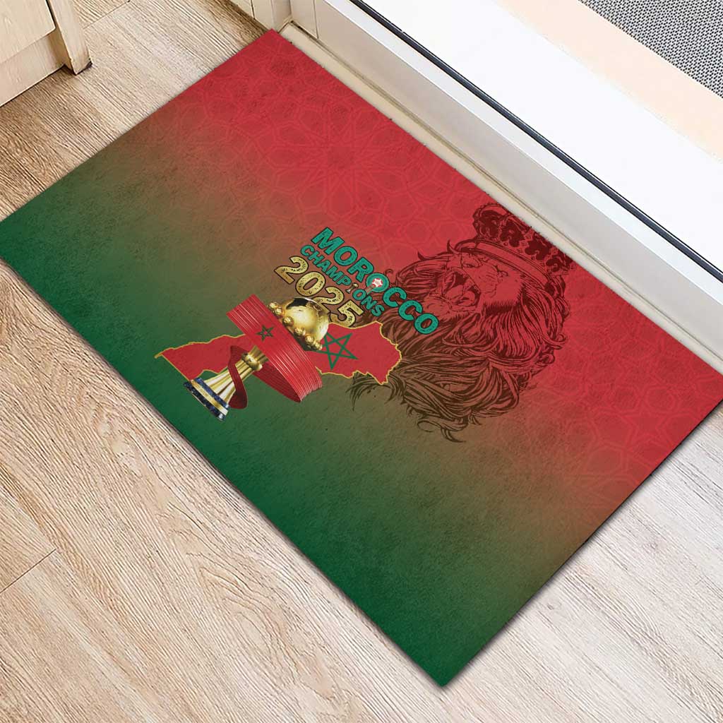 Morocco Football Rubber Doormat 2025 Victory Is Ours